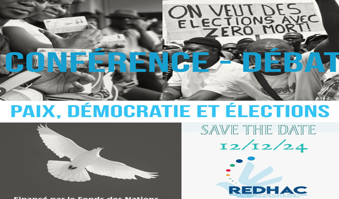 Très bientôt! Conférence – Débat sur “Paix, Démocratie et Elections”. Ajustez vos agendas!